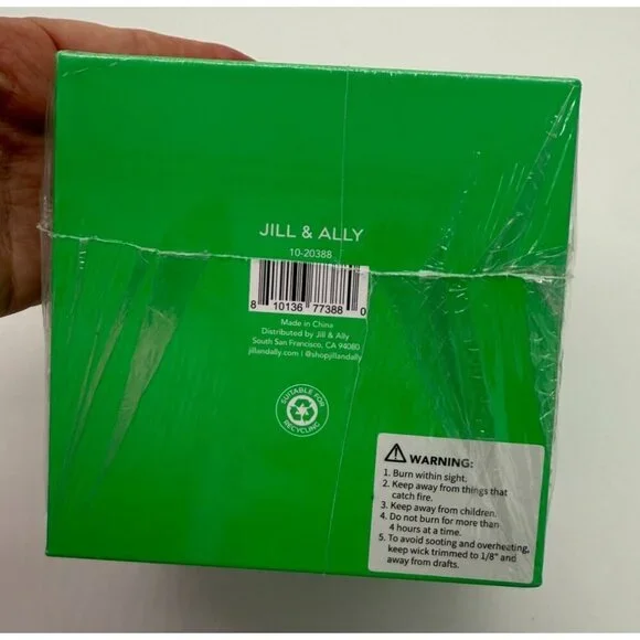 NEW Jill & Ally Good Luck Charm Crystal Manifestation Candle NWT - Mint Sage - Picture 3 of 7